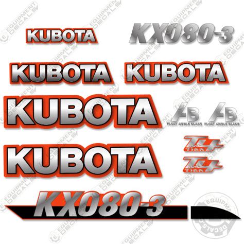 kubota kx080 decals